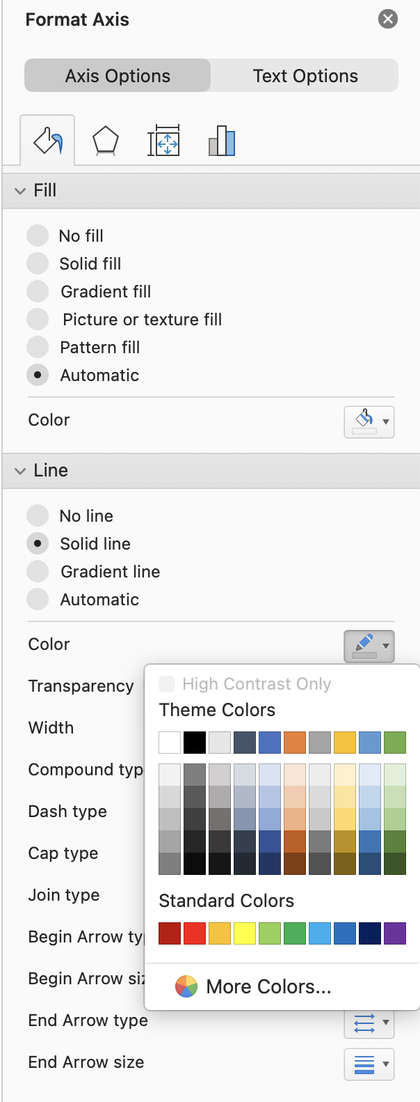 Axis color
